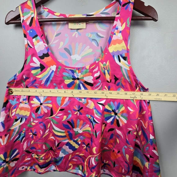 JUDITH MARCH Colorful Sleep Top All Over Bird and Floral Print Pink Womens Sz‎ L - Picture 7 of 8